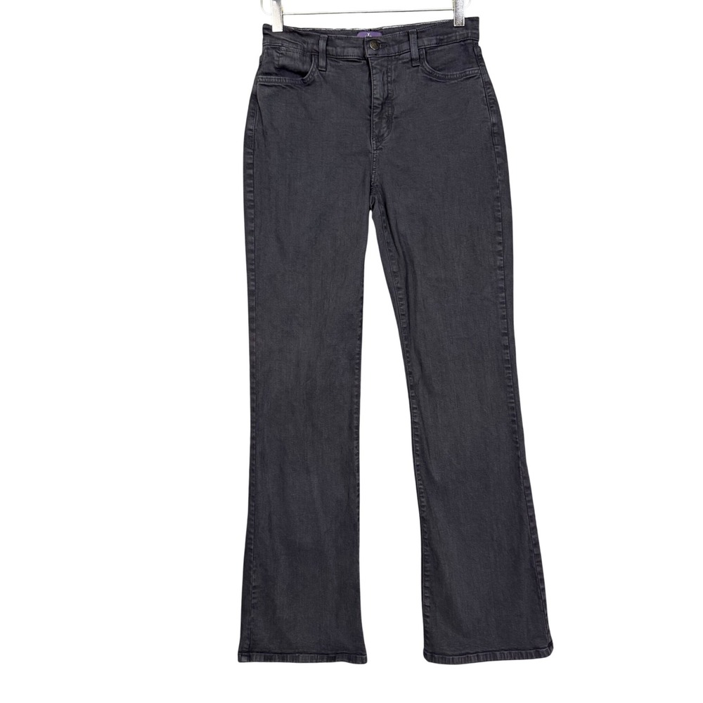 NYDJ Jeans Womens 4 Charcoal Grey Bootcut Lift Tuck Tech Cotton Stretch Mid Rise